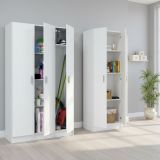 Armadio Multiuso Grande Bianco Modulabile 7 Ripiani 168x180h cm, 5 Ante - Melegari