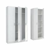 Armadio Multiuso Grande Bianco Modulabile 7 Ripiani 168x180h cm, 5 Ante - Melegari