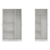 Armadio Multiuso Grande Bianco Modulabile 7 Ripiani 182x180h cm, 5 Ante - Codigoro