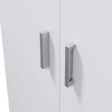 Armadio Multiuso Grande Bianco Modulabile 9 Ripiani 132x180h cm, 4 Ante - Dairago