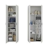 Armadio Multiuso Grande Bianco Modulabile 9 Ripiani 139x190h cm, 4 Ante - Veruno