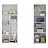 Armadio Multiuso Grande Bianco Modulabile 9 Ripiani 139x190h cm, 4 Ante - Veruno