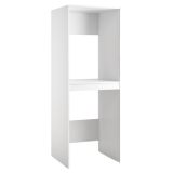 Armadio Multiuso Grande Bianco un Ripiano Apertura Battente 70x195h cm, Porta Lavatrice e Asciugatrice Made in Italy - Flagler