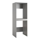 Armadio Multiuso Grande Grigio un Ripiano Apertura Battente 70x195h cm, Porta Lavatrice e Asciugatrice Made in Italy - Flagler