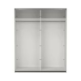 Armadio multiuso grande Janelle, Mobile multifunzionale, Mobiletto scarpiera, Guardaroba porta scarpe, 62x179 h220 cm, Bianco