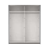 Armadio multiuso grande Janelle, Mobile multifunzionale, Mobiletto scarpiera, Guardaroba porta scarpe, 62x179 h220 cm, Grigio