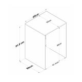 Armadio Multiuso Grande Marrone Noce Bianco un Ripiano Vano per Lavatrice 65x92h cm, un Vano - Boris
