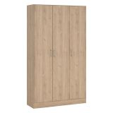 Armadio Multiuso Grande Marrone Rovere 4 Ripiani Apertura Battente 104x181h cm, 6 Vani - Vado