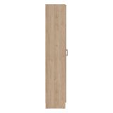 Armadio Multiuso Grande Marrone Rovere 4 Ripiani Apertura Battente 104x181h cm, 6 Vani - Vado