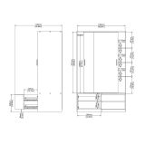 Armadio multiuso grande Melina, Mobile multifunzionale, Mobiletto scarpiera, Guardaroba porta scarpe, 60x121 h200 cm, Rovere