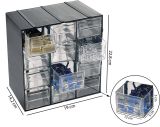 Armadio multiuso Lens, Armadietto porta minuteria, Mobile per contenitori portautensili, 100% Made in Italy, Antracite, 19x14h23 cm