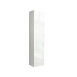 Armadio multiuso Marco, Portascarpe con 1 anta e 4 ripiani, Mobile multifunzione, 100% Made in Italy, cm 40x30h180, Bianco lucido