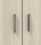 Armadio multiuso Salem, Mobile ausiliario a 2 ante, Portascarpe con 3 ripiani, Scarpiera alta moderna, 59x37h180 cm, Rovere