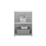 Armadio multiuso Serles, Mobile multifunzione portascarpe, Armadietto a 2 ante, 61x35h80 cm, Bianco