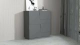 Armadio multiuso Zulimo, Mobile multifunzione, Armadietto a 2 ante, 120x44h126 cm, Antracite