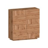 Armadio multiuso Zulimo, Mobile multifunzione, Armadietto a 2 ante, 120x44h126 cm, Rovere