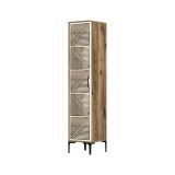 Armadio noce e bianco 1 anta 47x201h cm - Giusta