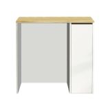 Armadio noce e bianco mobile lavatrice 93x88h cm - Axel