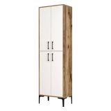 Armadio noce e bianco salvaspazio 60x200h cm - Amata