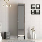 Armadio noce e bianco slim 40x201h cm - Asfodelo