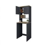 Armadio noce e nero multiuso 65x183h cm - Fiamma