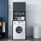 Armadio noce e nero multiuso 65x183h cm - Fiamma