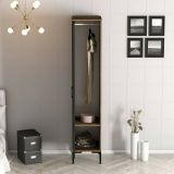 Armadio noce e nero slim 40x201h cm - Asfodelo