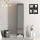 Armadio noce e nero slim 40x201h cm - Asfodelo