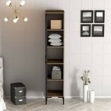 Armadio noce e nero slim 40x201h cm - Asfodelo