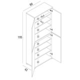 Armadio olmo 4 ante 80x195h cm - Arro