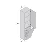 Armadio olmo multiuso 45x195h cm - Aro