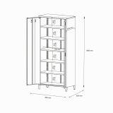 Armadio panna ante battenti 80x180h cm - Pezzaze