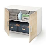 Armadio rovere e bianco 2 ante 90x66h cm - Serafinito