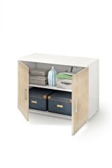 Armadio rovere e bianco 2 ante 90x66h cm - Serafinito