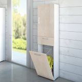 Armadio rovere e bianco con cassetto 45x195h cm - Aryanne