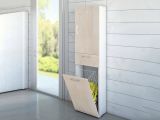 Armadio rovere e bianco con cassetto 45x195h cm - Aryanne