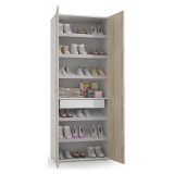 Armadio rovere e bianco con cassetto 72x195h cm - Angy