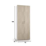 Armadio rovere e bianco con cassetto 72x195h cm - Angy