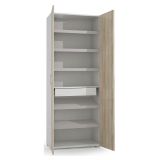 Armadio rovere e bianco con cassetto 72x195h cm - Angy