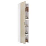 Armadio rovere e bianco stretto 45x195h cm - Aloise