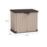 Armadio terrazzo 2 ante beige 145x125h cm - Hinton