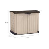 Armadio terrazzo 2 ante beige 146x120h cm - Hinton