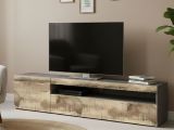 Base TV acero e ardesia 150x40x37h cm - Aquilo