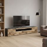 Base TV acero e ardesia 200x40x37h cm 3 ante - Artropodi