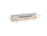Base TV acero e ardesia 200x40x37h cm 3 ante - Artropodi