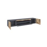 Base TV acero e ardesia 200x40x37h cm 3 ante - Artropodi