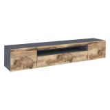 Base TV acero e ardesia 200x40x37h cm 3 ante - Artropodi