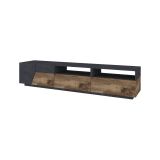 Base TV acero e ardesia 200x43x46h cm 2 ante e 2 cassetti - Arghi