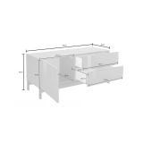 Base TV antracite lucido 110x40x47h cm in legno - Azad