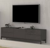 Base TV antracite lucido 170x40x35h cm in legno - Ardesia
